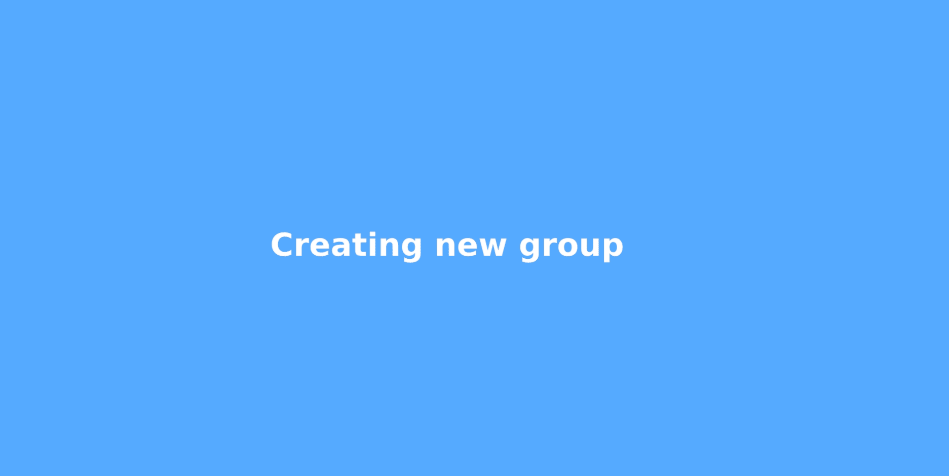 animation showing how to create a group