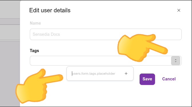 tags field scroll bar