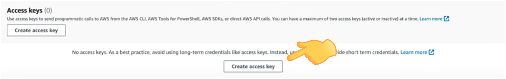 aws create access key