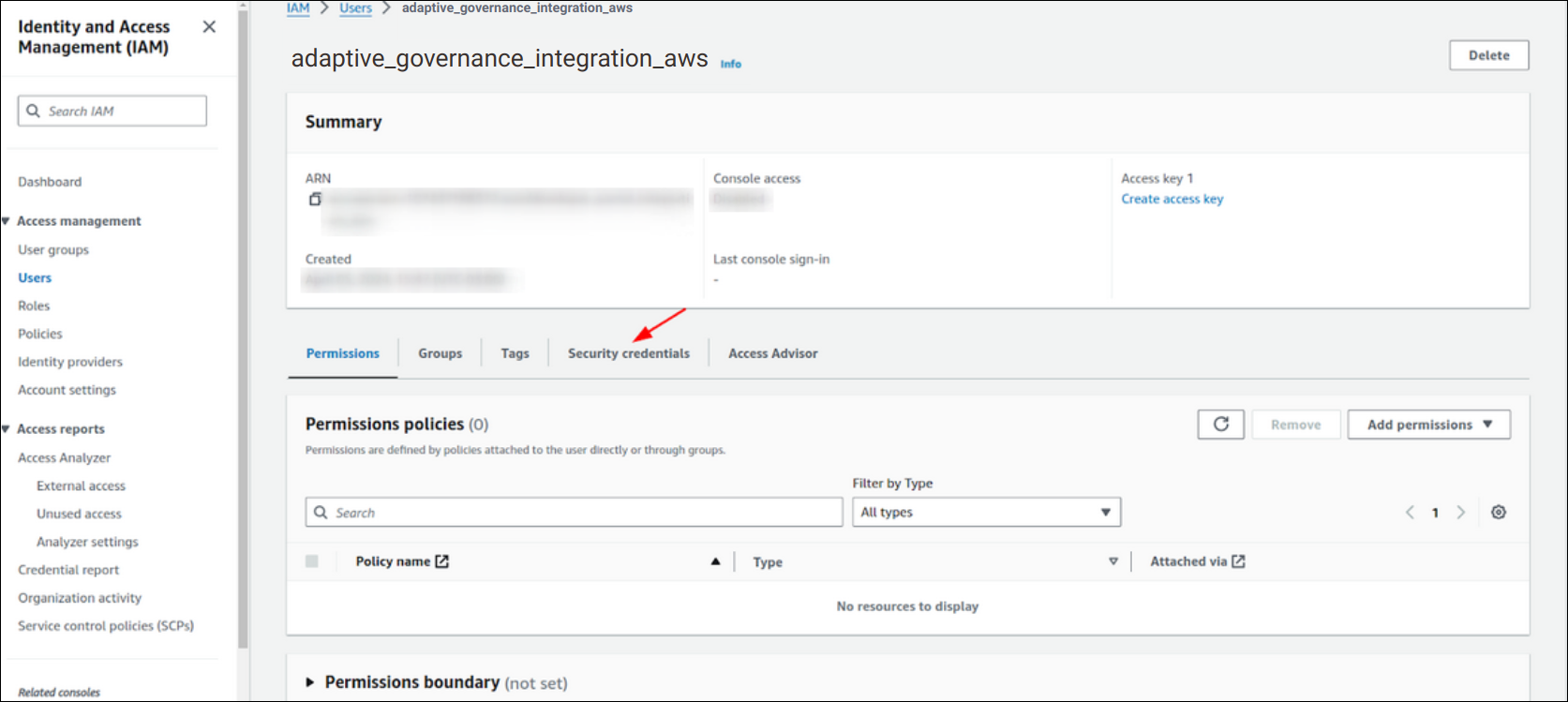 aws security credentials