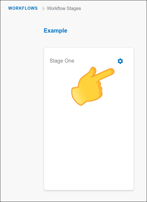 Stage configuration button