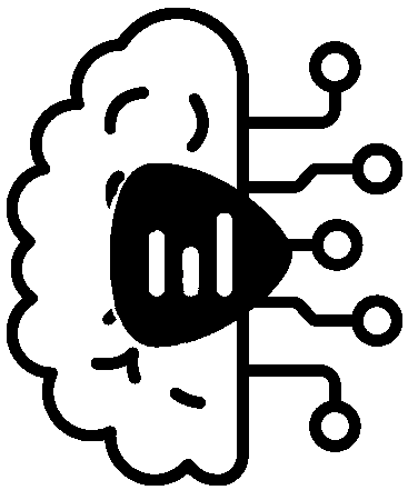 image representing a brain with circuits like artificial intelligence and the Sensedia Analytics logo
