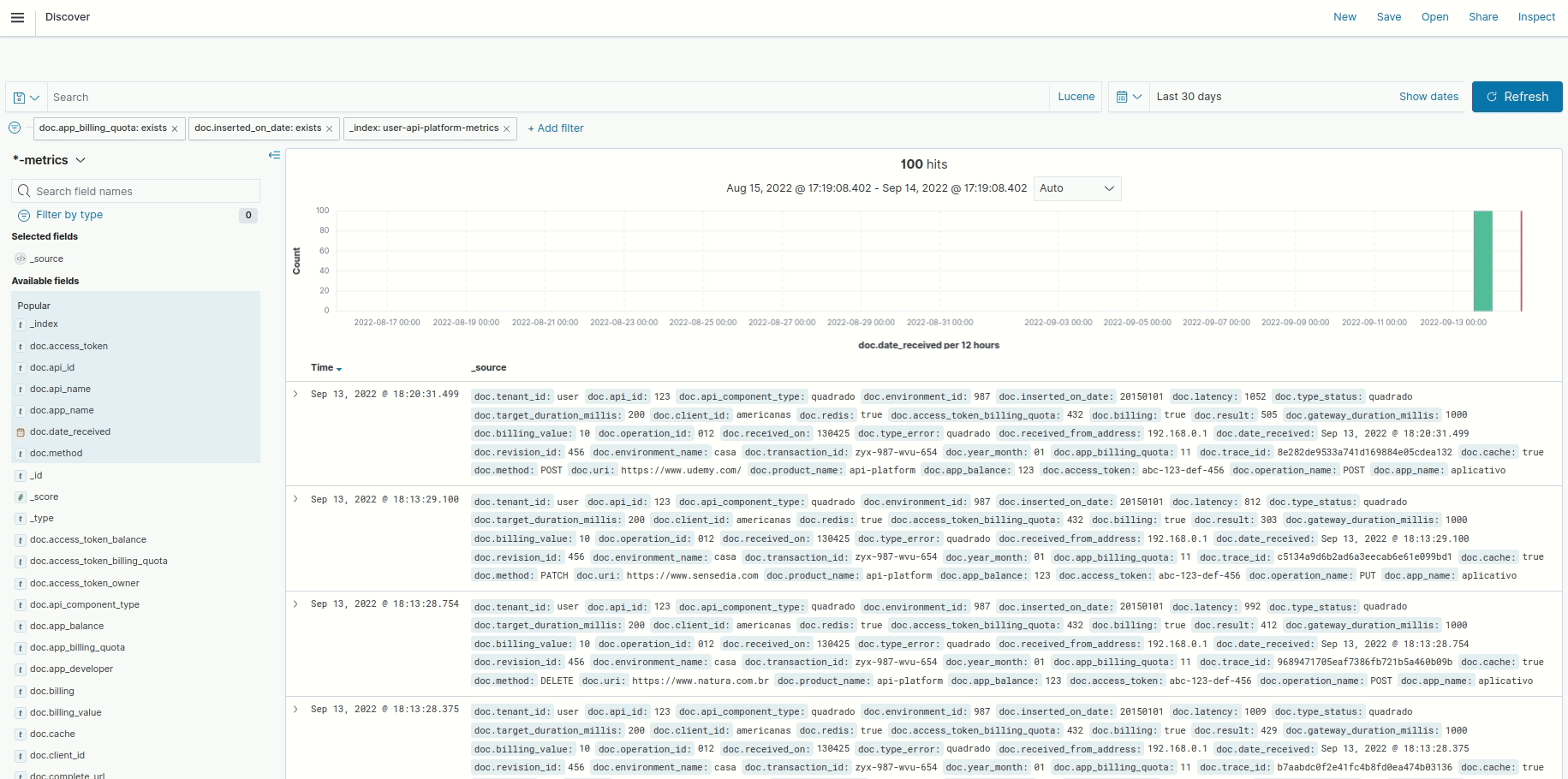 animation showing how to expand document details