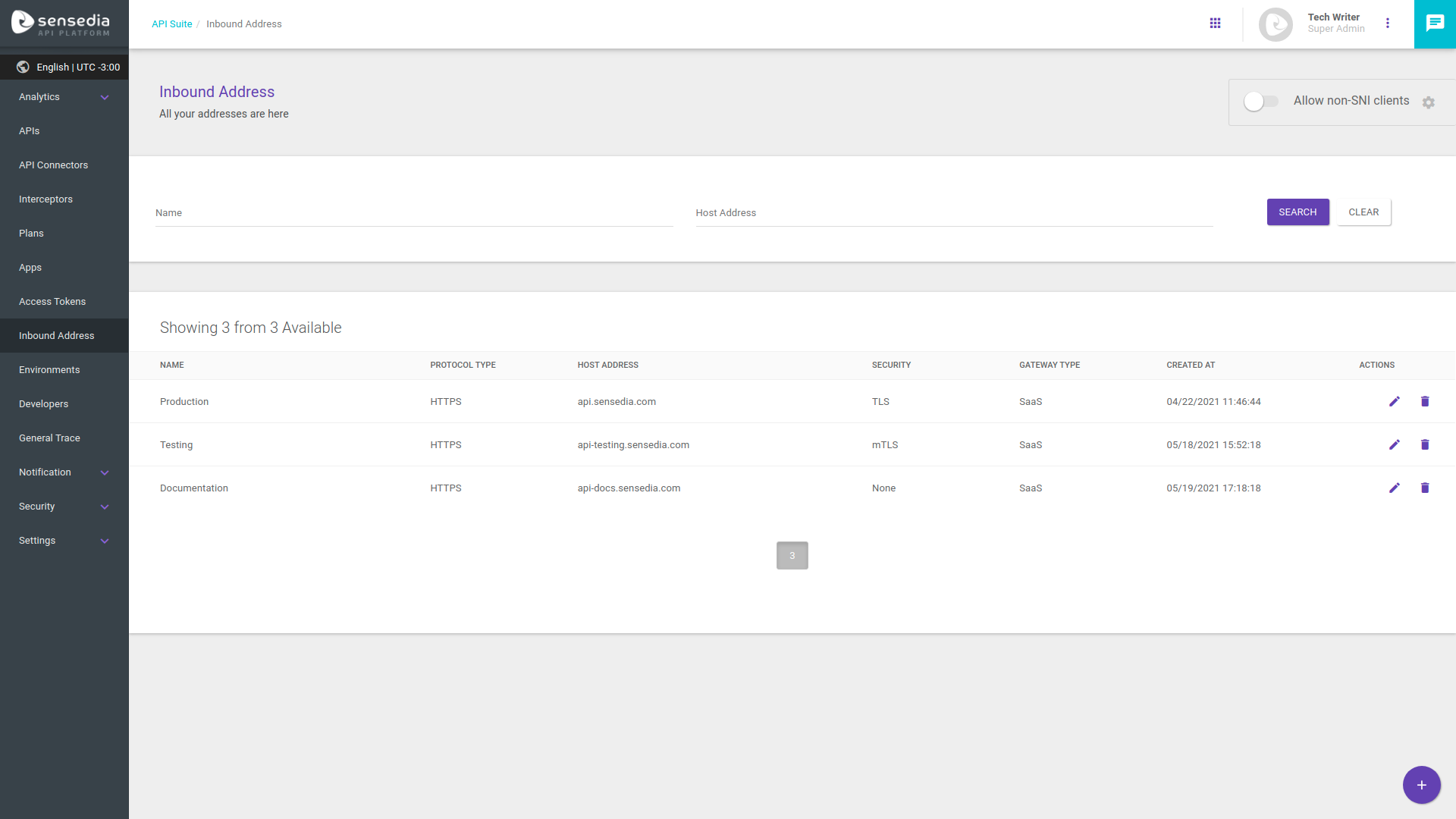 inbound address