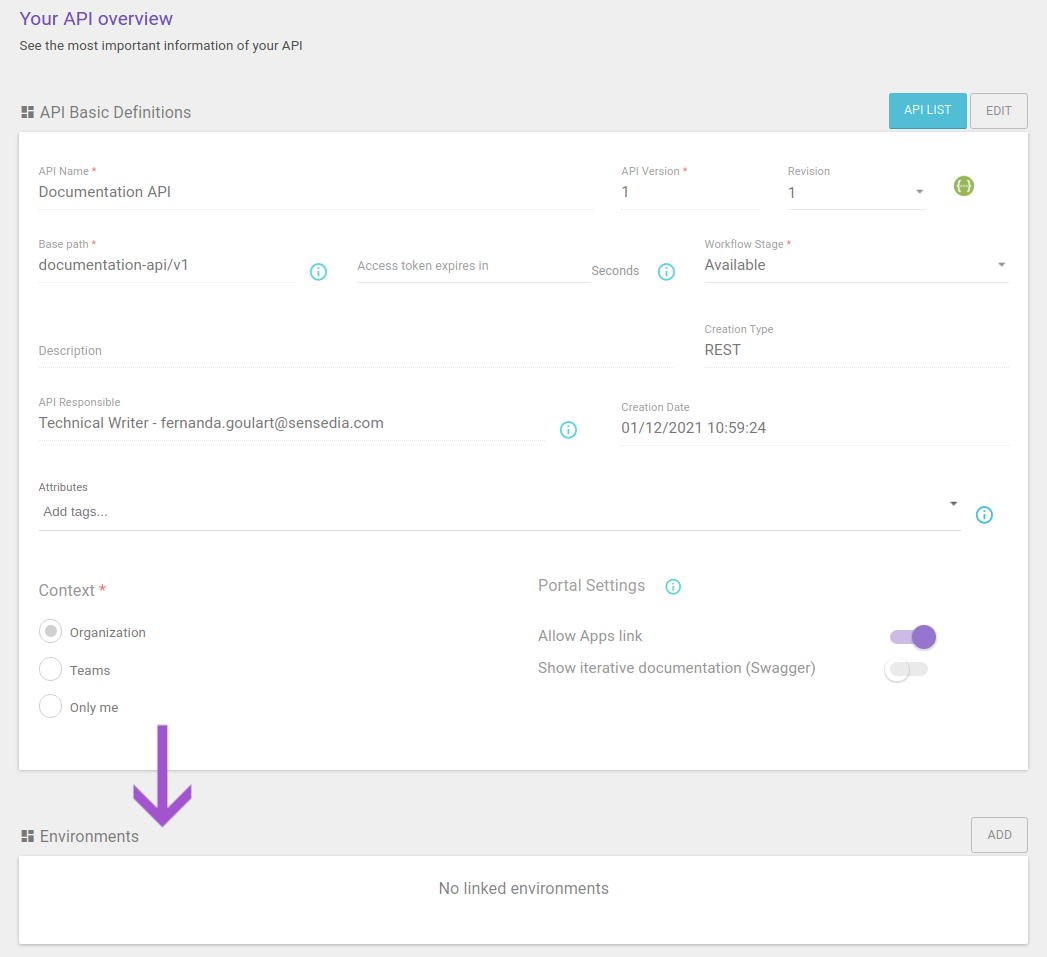 deploy single api edit