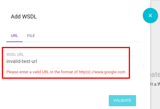 wsdl invalid url format