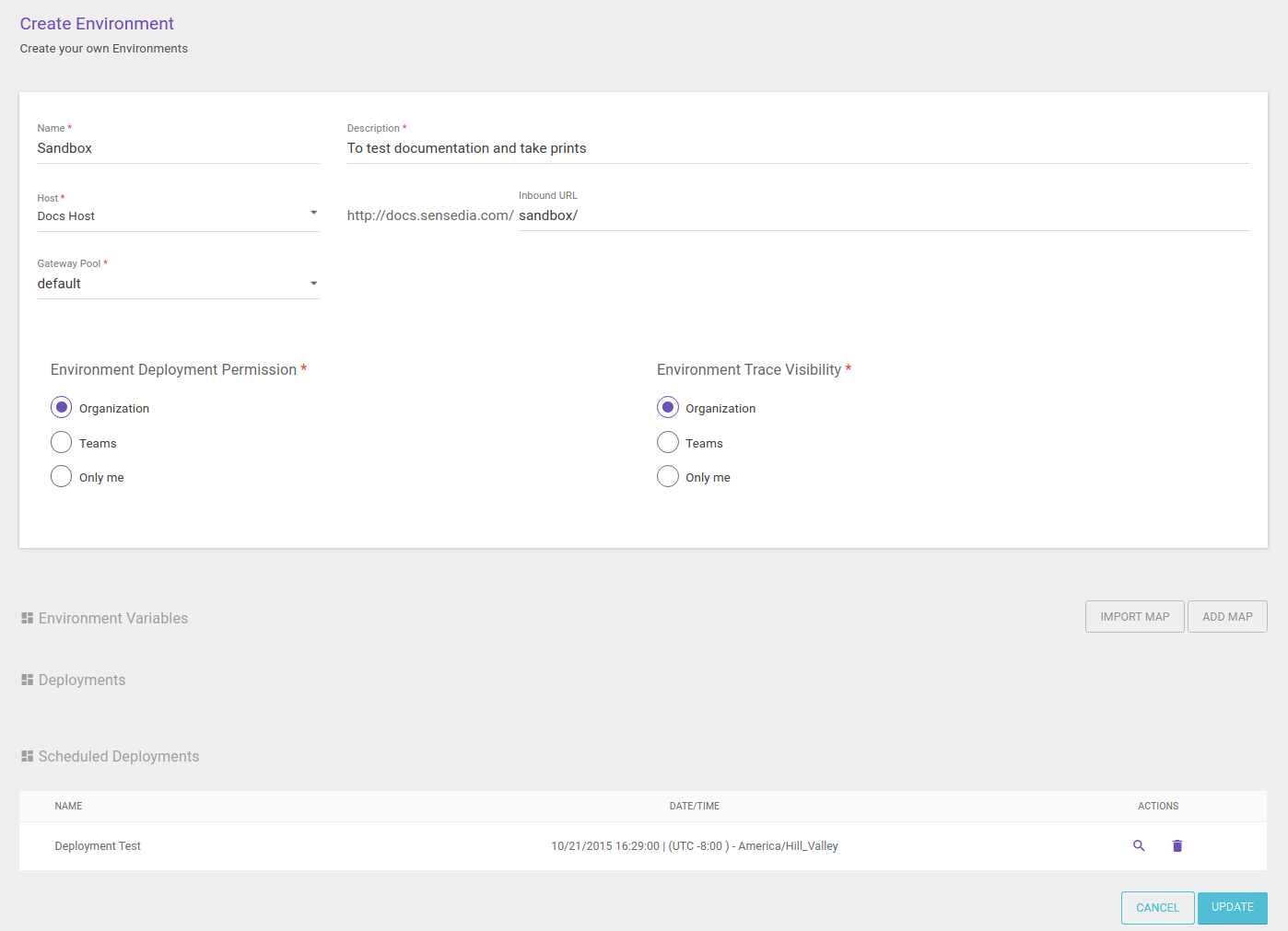 scheduled deployments