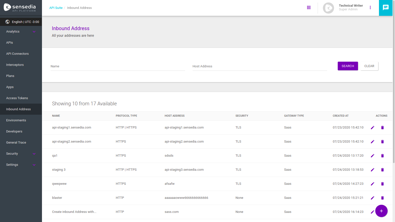 inbound address