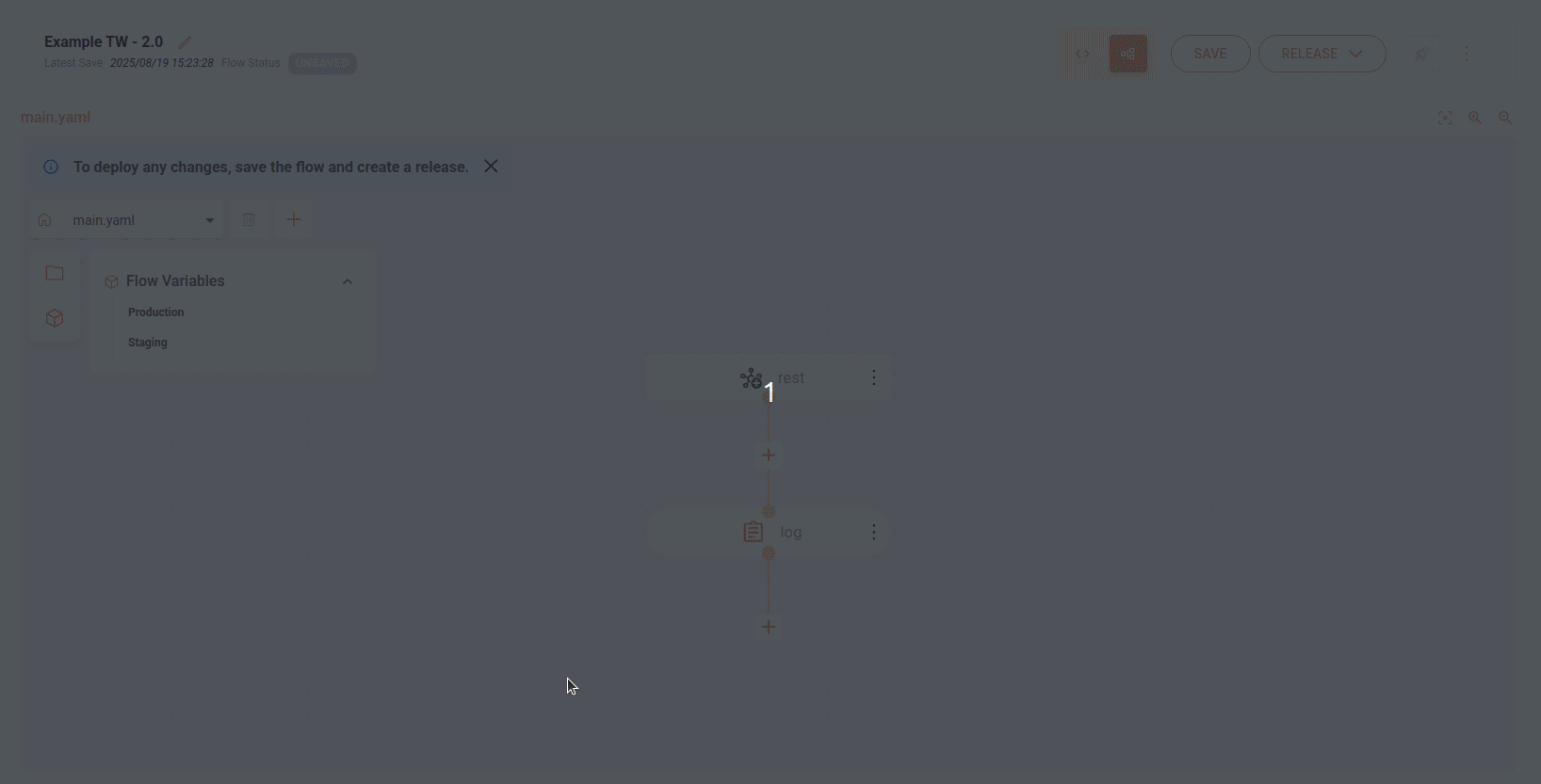 flow variables hello
