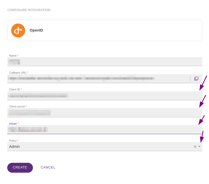 acc create integration