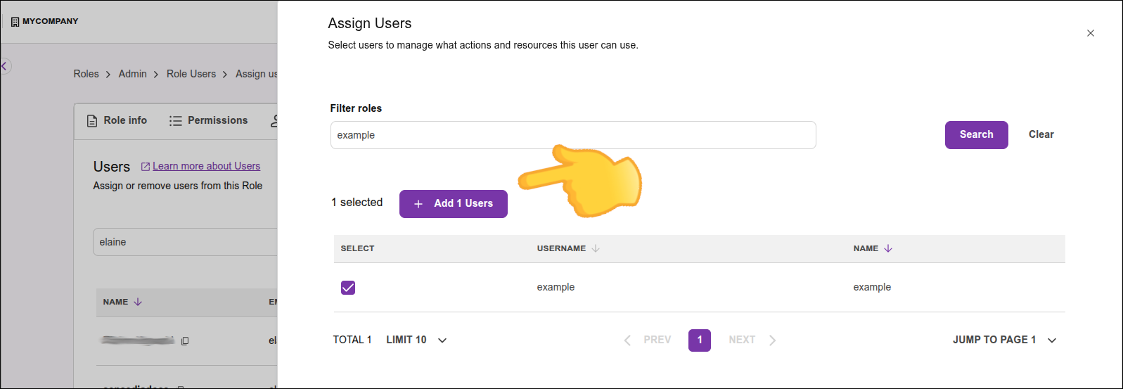 destaque para o botão Assign Users na aba Users