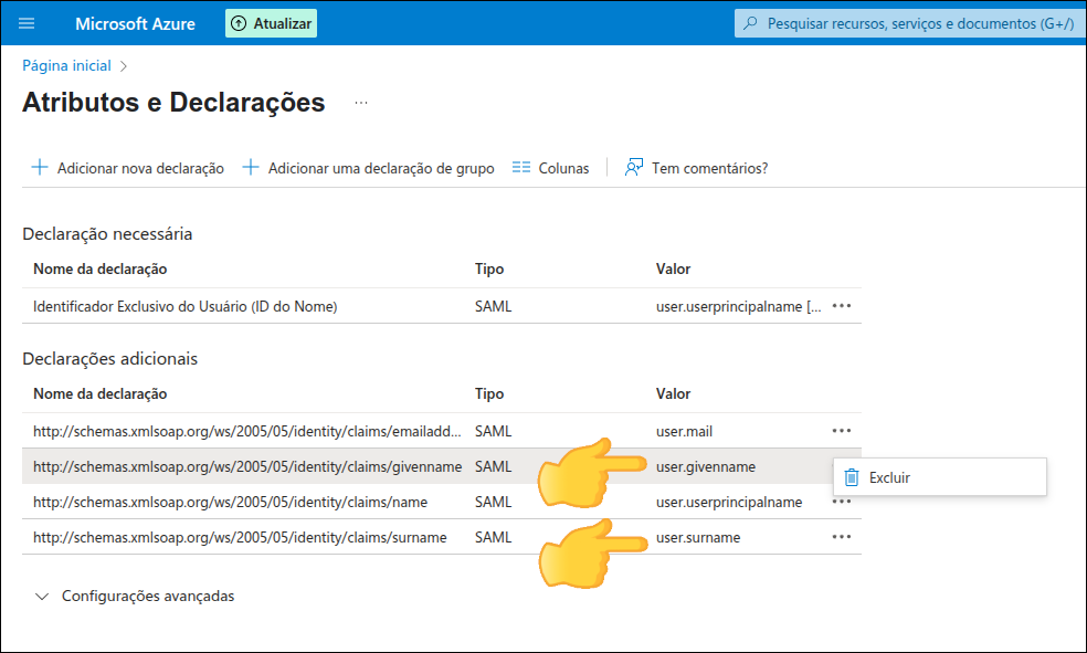 azure step12 remove attributes