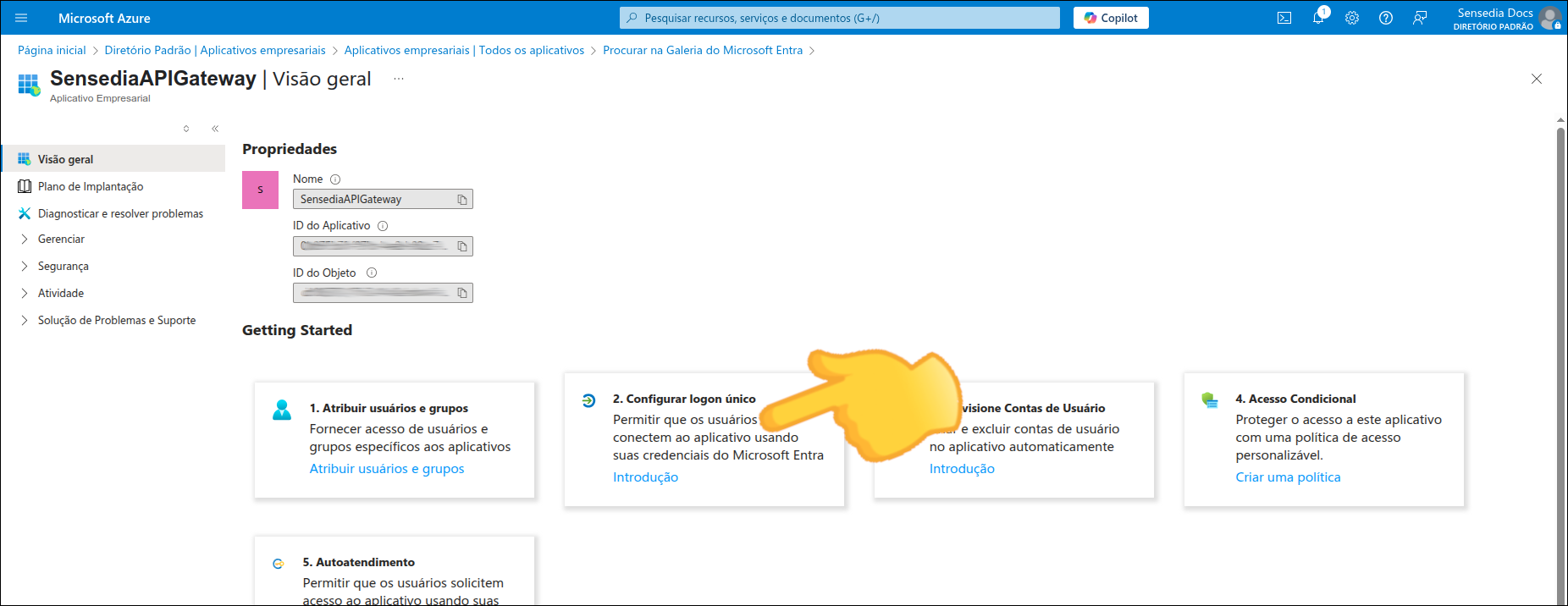 azure step7 configure sso