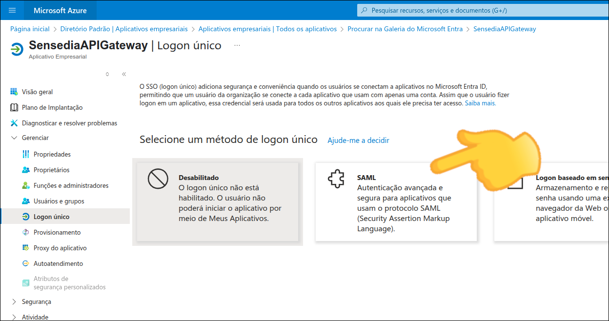 azure step8 configure saml