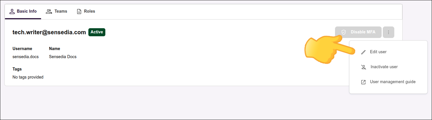 destaque para a opção de editar