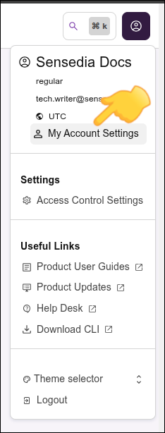 my account settings