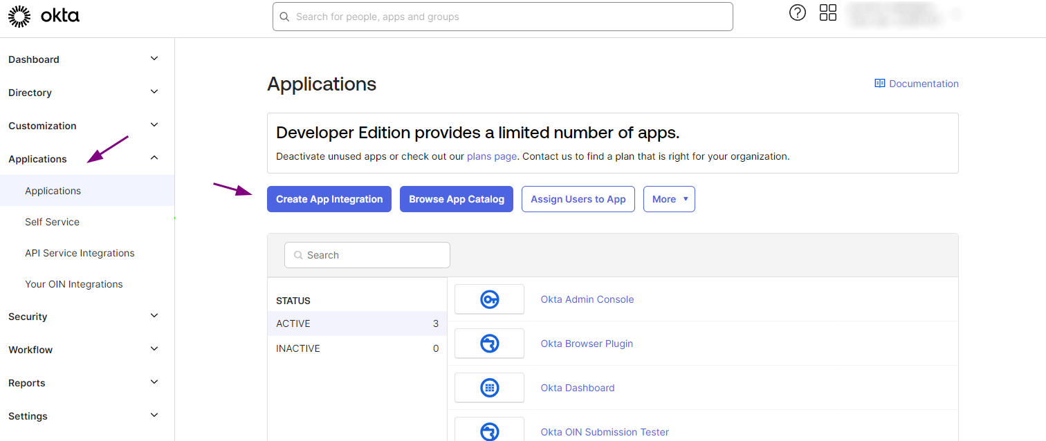 okta create app integration