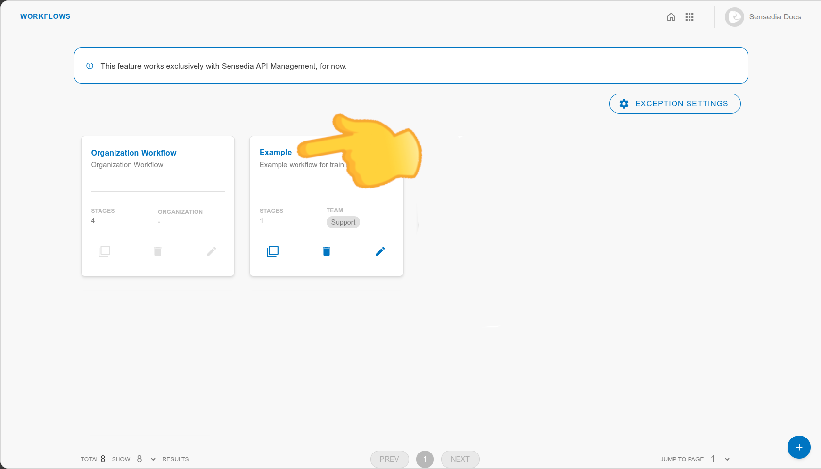 destaque para o nome do workflow