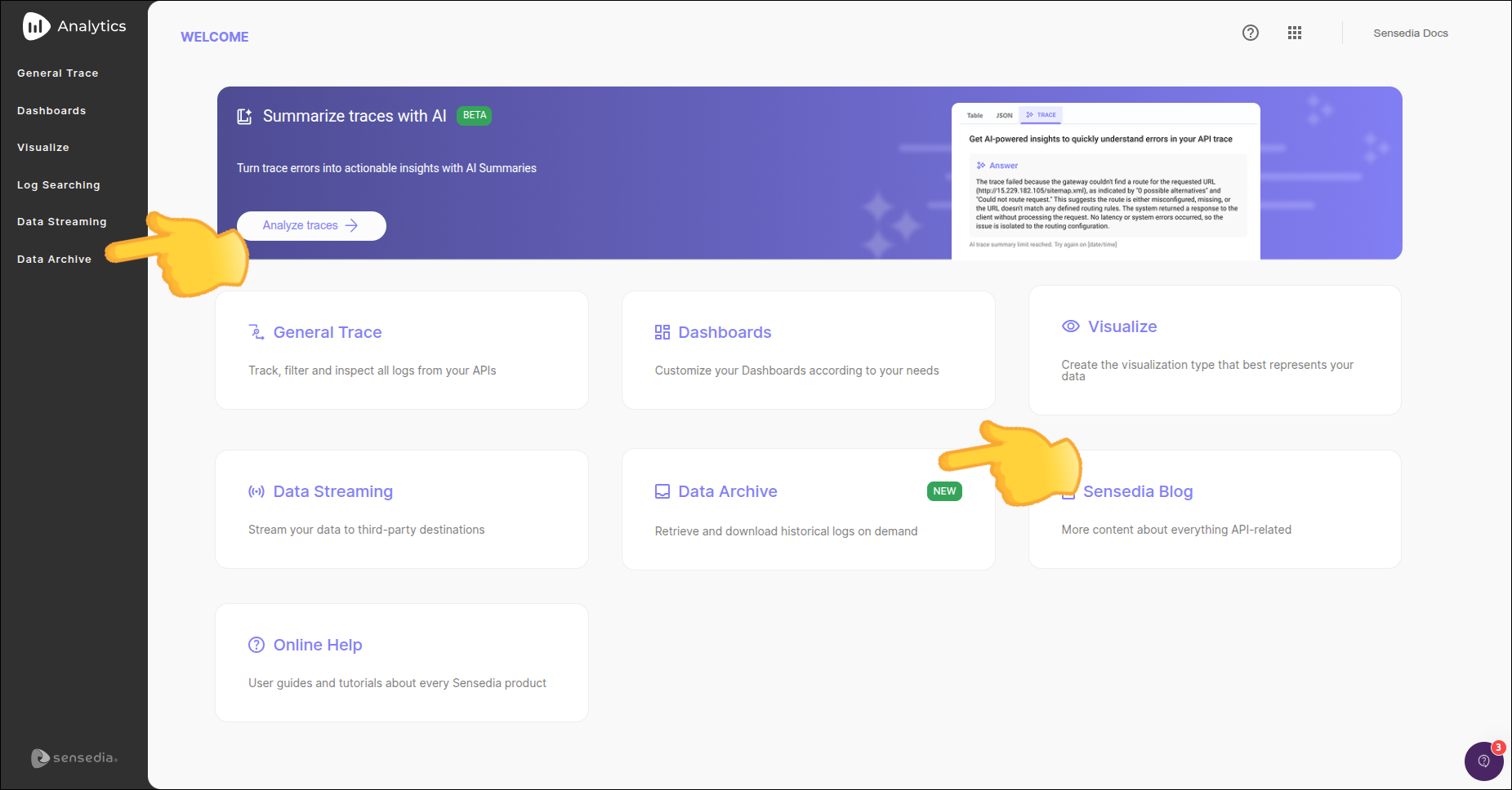 Acesso ao Data Archive