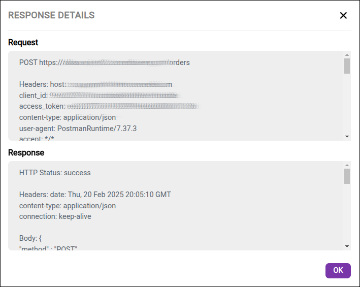 detalhes de uma chamada