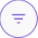 ícone representando um funil de três linhas horizontais