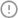 ícone cinza com ponto de exclamação dentro de um círculo