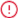 ícone vermelho com ponto de exclamação dentro de um círculo