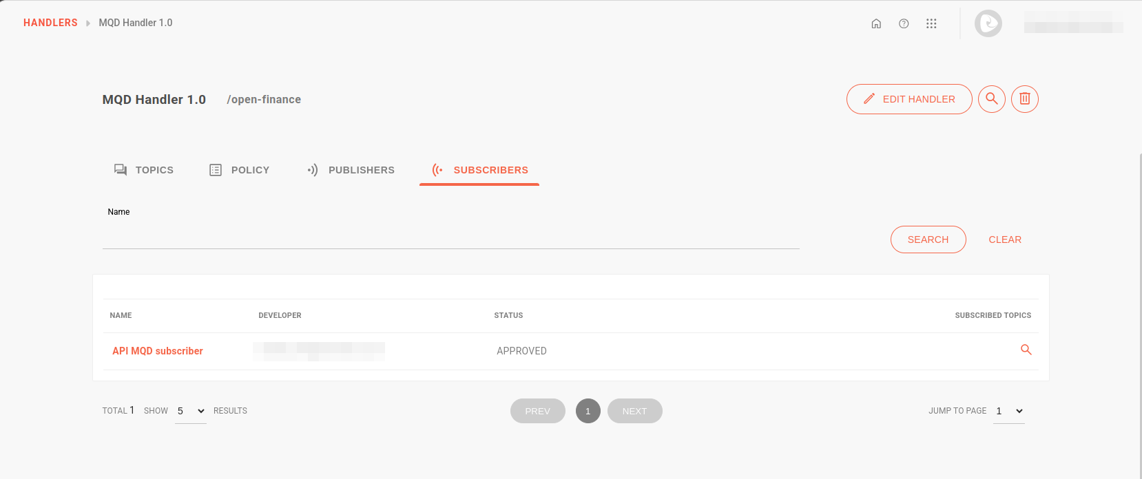 MQD Subscriber cadastrado